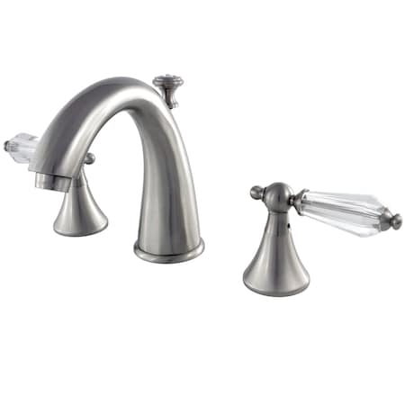 Kingston Brass 8" Widespread Bathroom Faucet, Brushed Nickel KS2978WLL